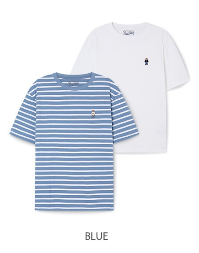韓國 WhoAU Steve Stripe T-shirt 2PACK【WA253】