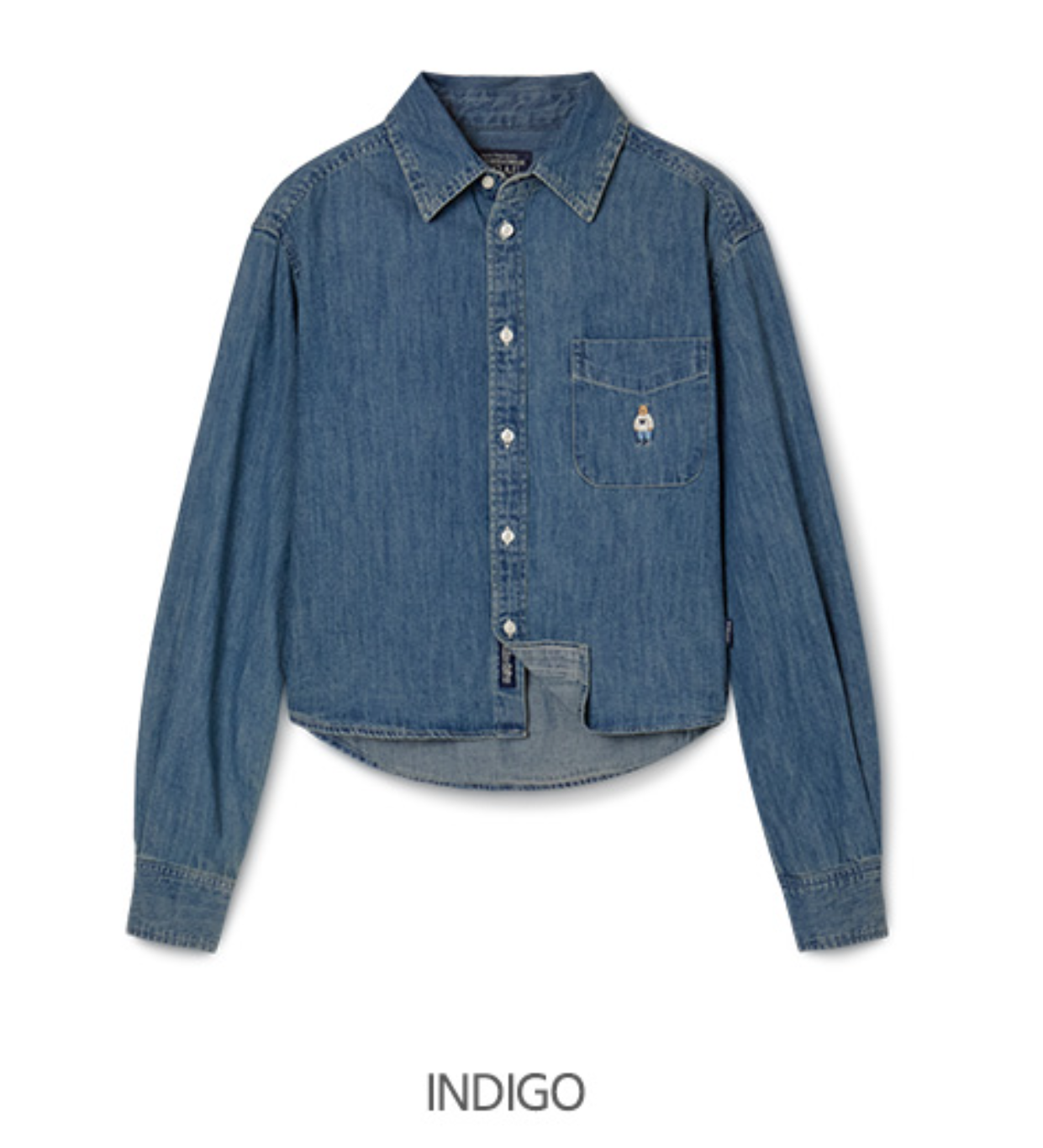 韓國 WhoAU Steve Crop Denim Shirts【WA276】