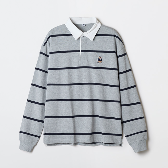 韓國 SPAO Woody Rugby Long Sleeve T-Shirt【SP302】