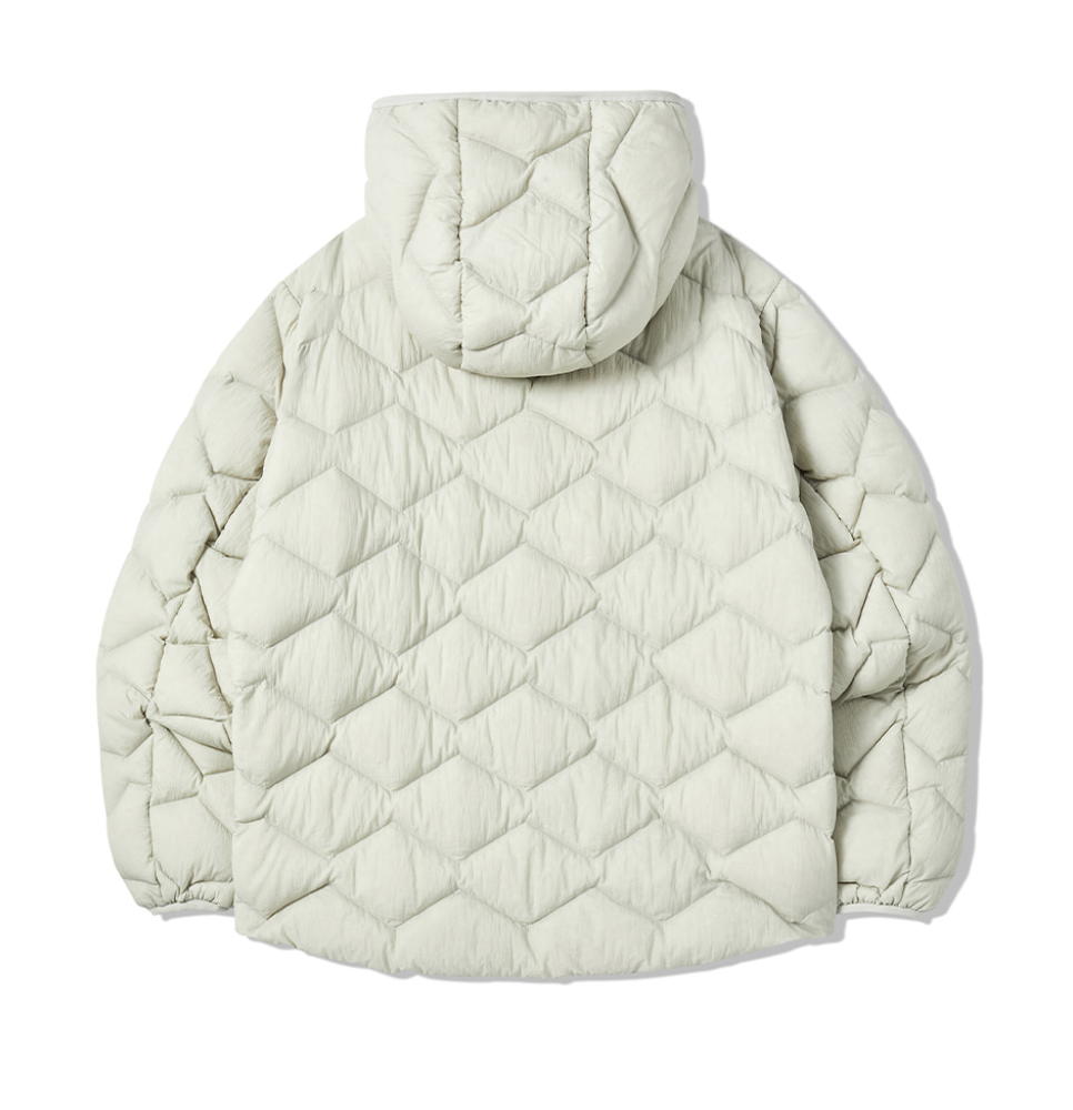 韓國 Lifework Lite Rhombus Quilted Hooded Down Jumper【SC078】