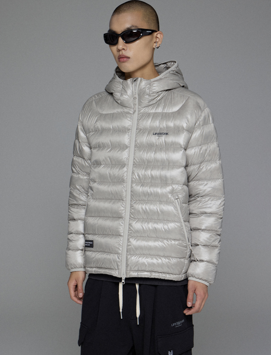 韓國 Lifework Lite Glossy Hooded Down Jumper【SC080】