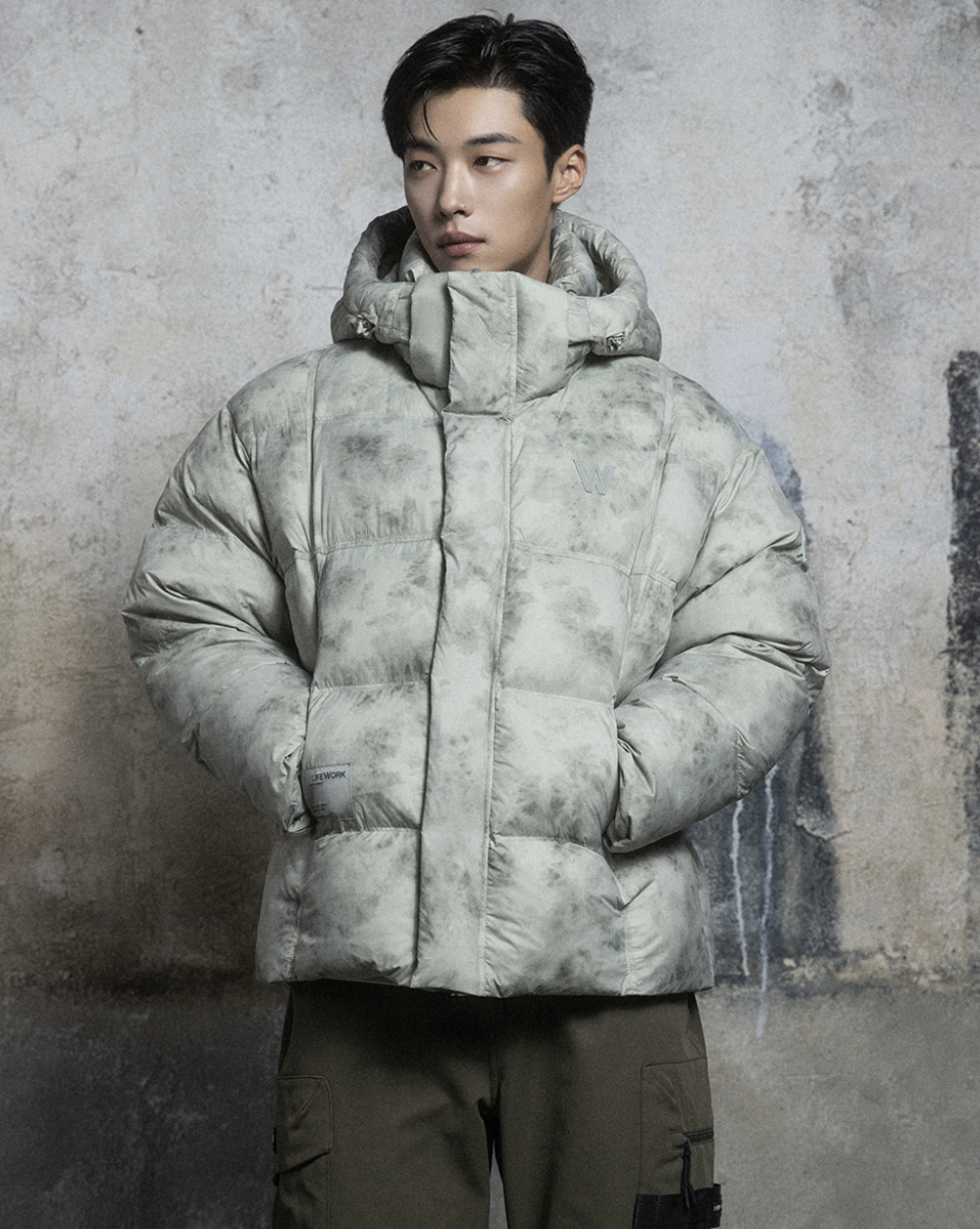 韓國 Lifework Soft Air Mix Quilted Hooded Down Jumper【SC081】