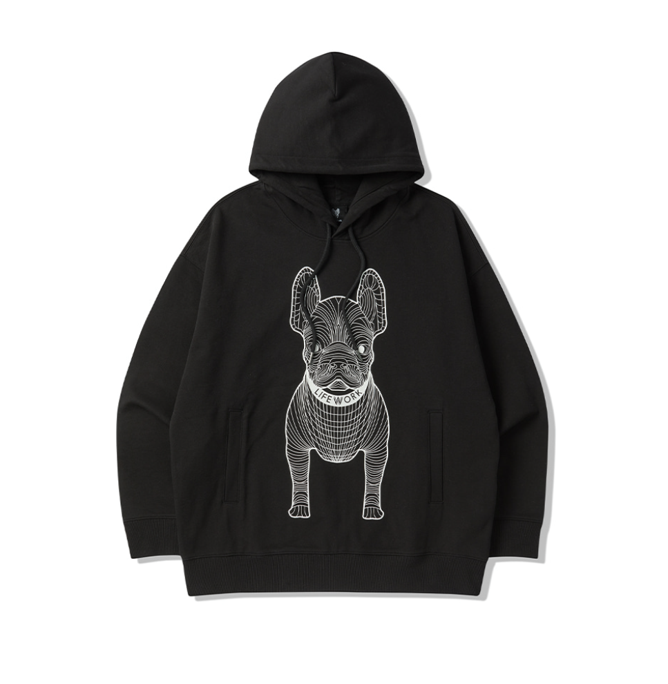韓國 Lifework Big Radog Printed Hoodie【SC091】