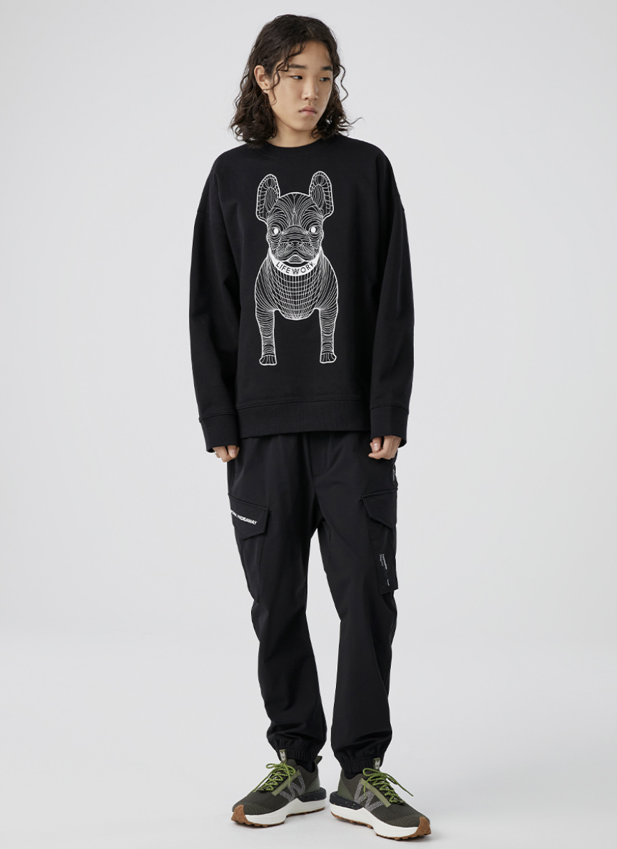 韓國 Lifework Signature Big Radog Printing Sweatshirt【SC092】
