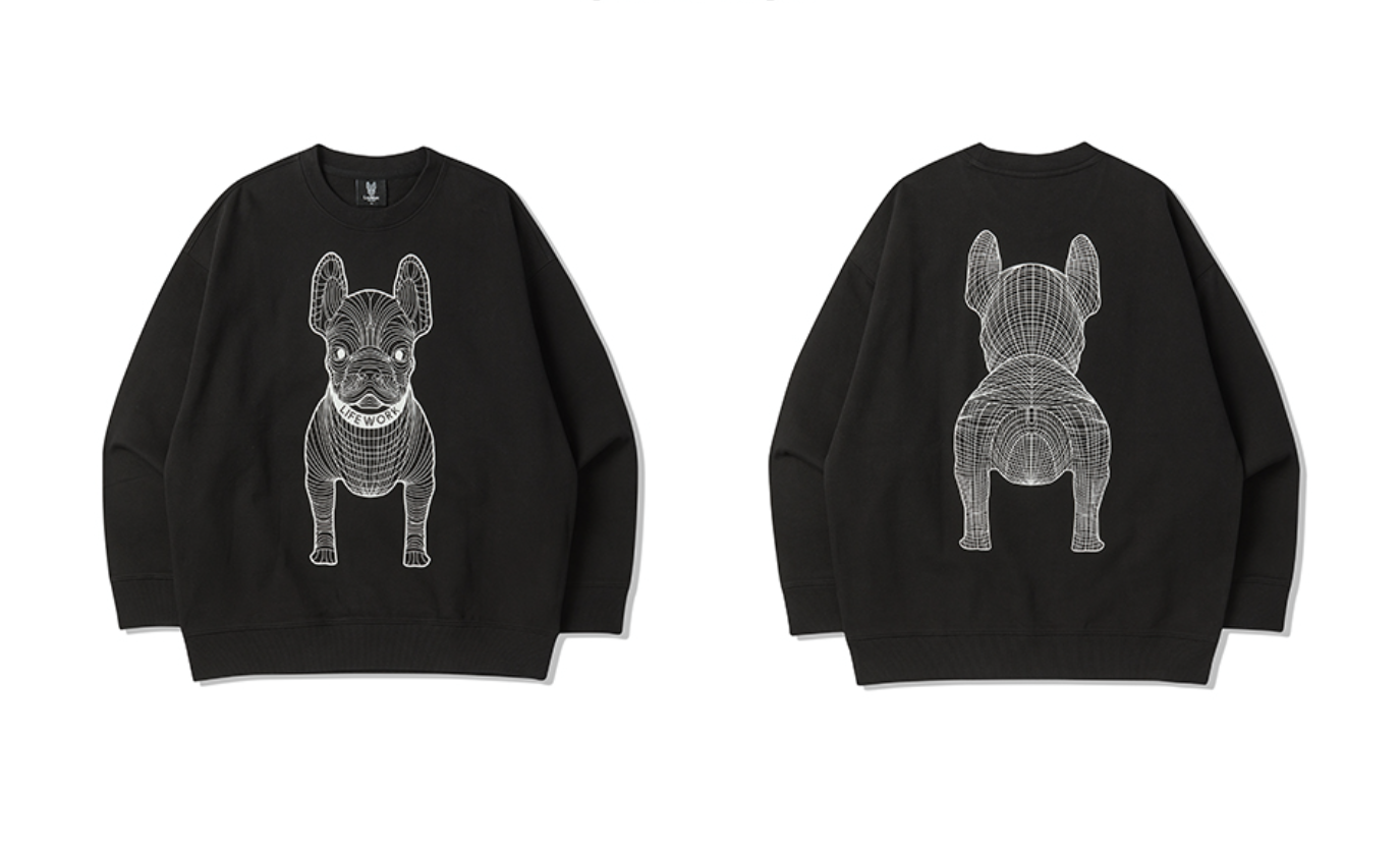 韓國 Lifework Signature Big Radog Printing Sweatshirt【SC092】