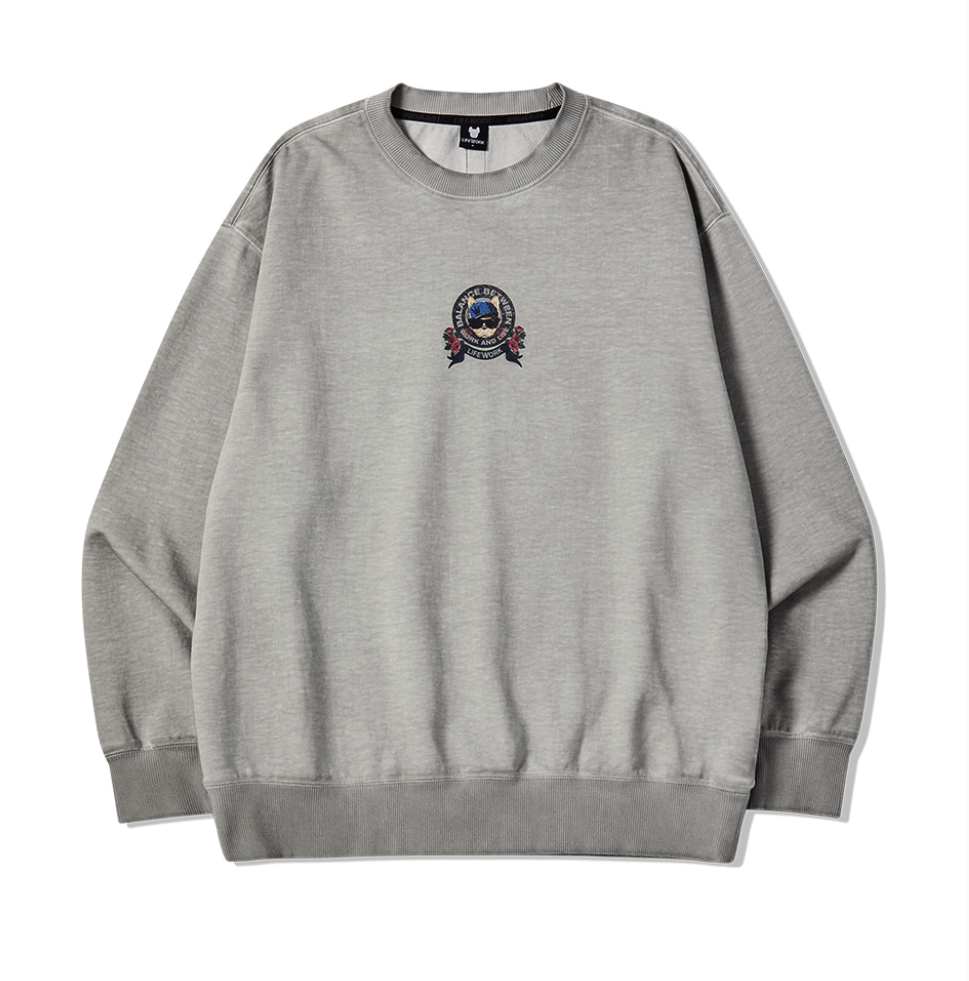 韓國 Lifework Garment Dyed Hip-Hop Sweatshirt【SC097】