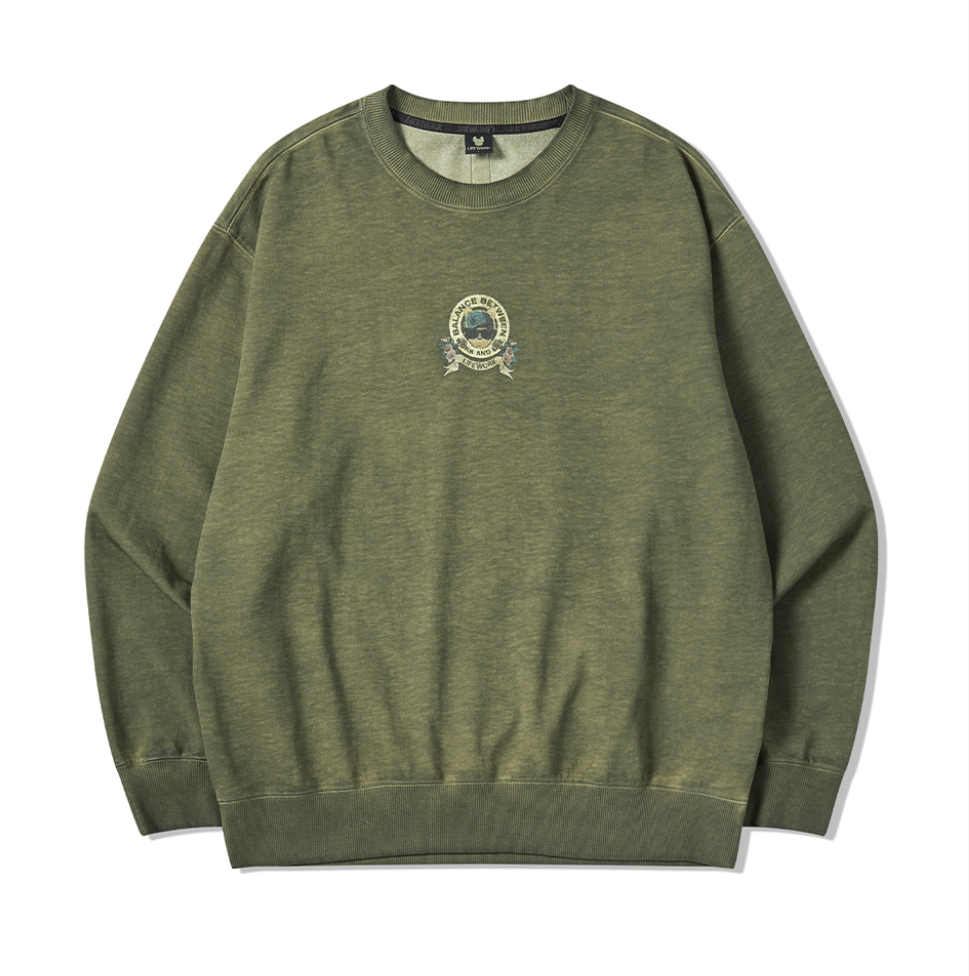 韓國 Lifework Garment Dyed Hip-Hop Sweatshirt【SC097】
