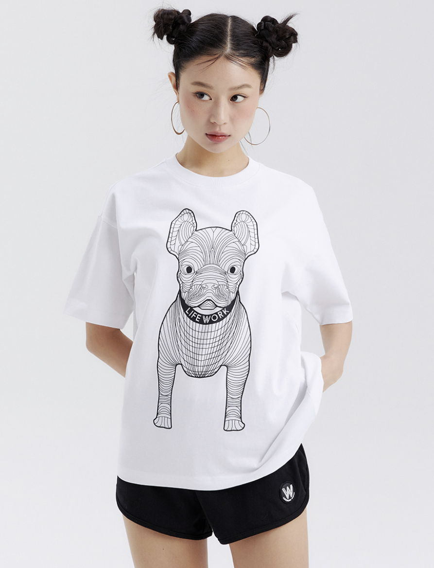 韓國 Lifework Big Radog short-sleeved T-Shirt【SC104】