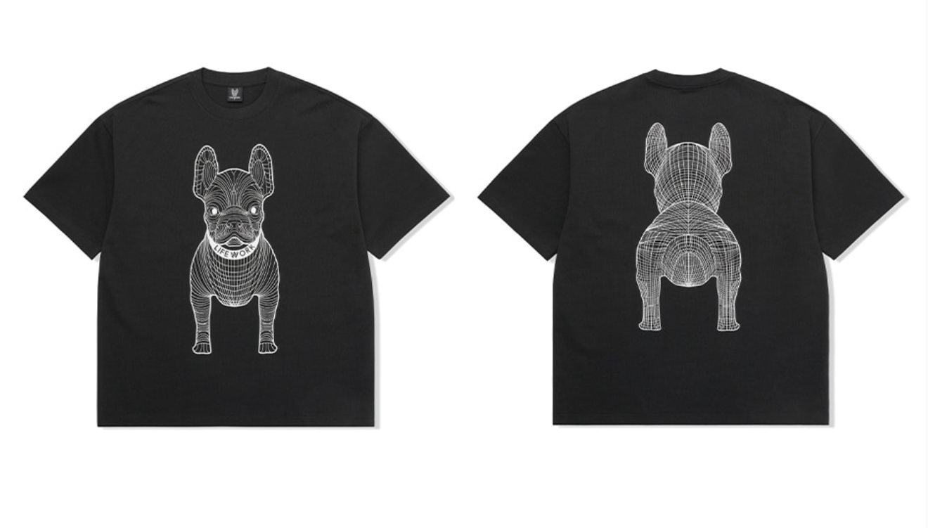 韓國 Lifework Big Radog short-sleeved T-Shirt【SC104】