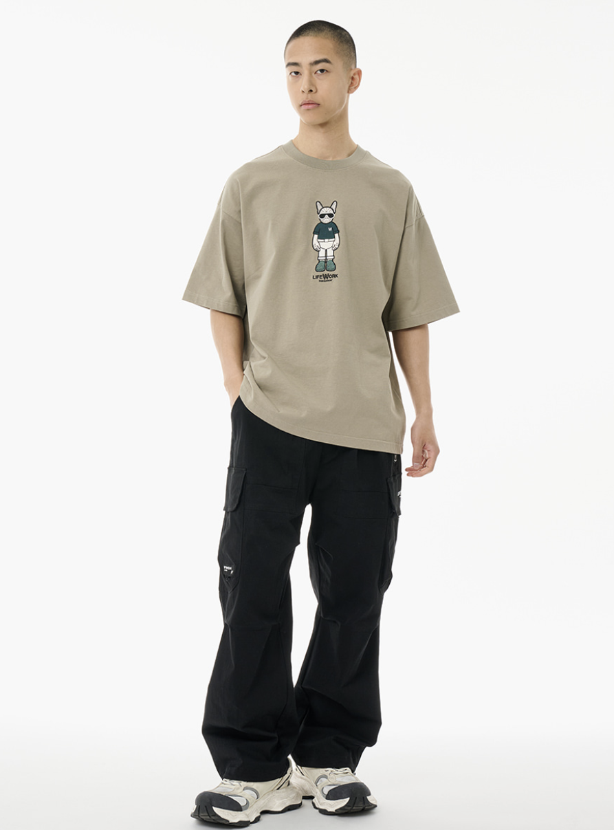 韓國 Lifework Figure short-sleeved T-Shirt【SC107】