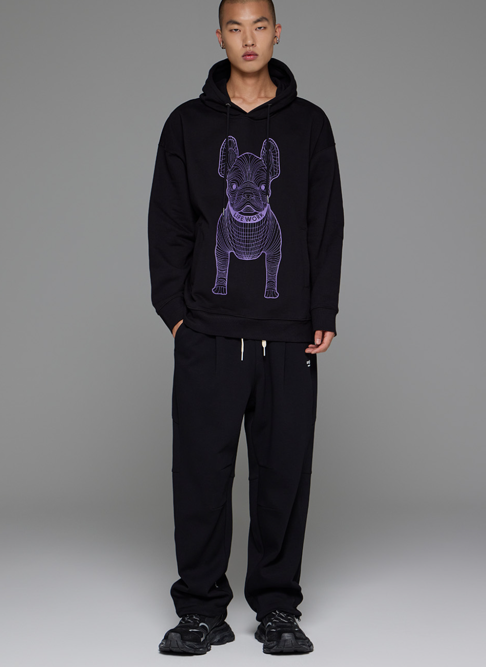 韓國 Lifework Big Radog Printed Hoodie【SC091】