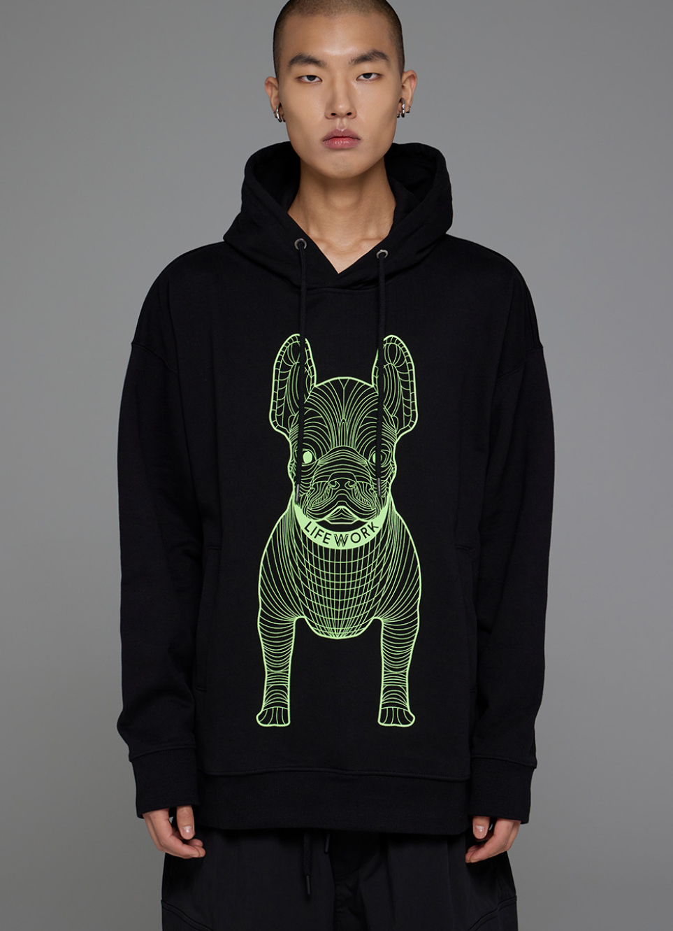 韓國 Lifework Big Radog Printed Hoodie【SC091】