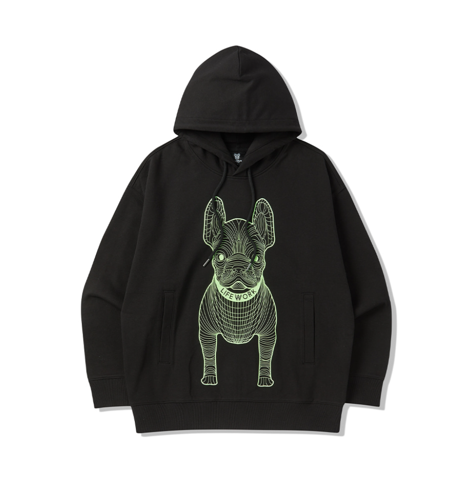 韓國 Lifework Big Radog Printed Hoodie【SC091】