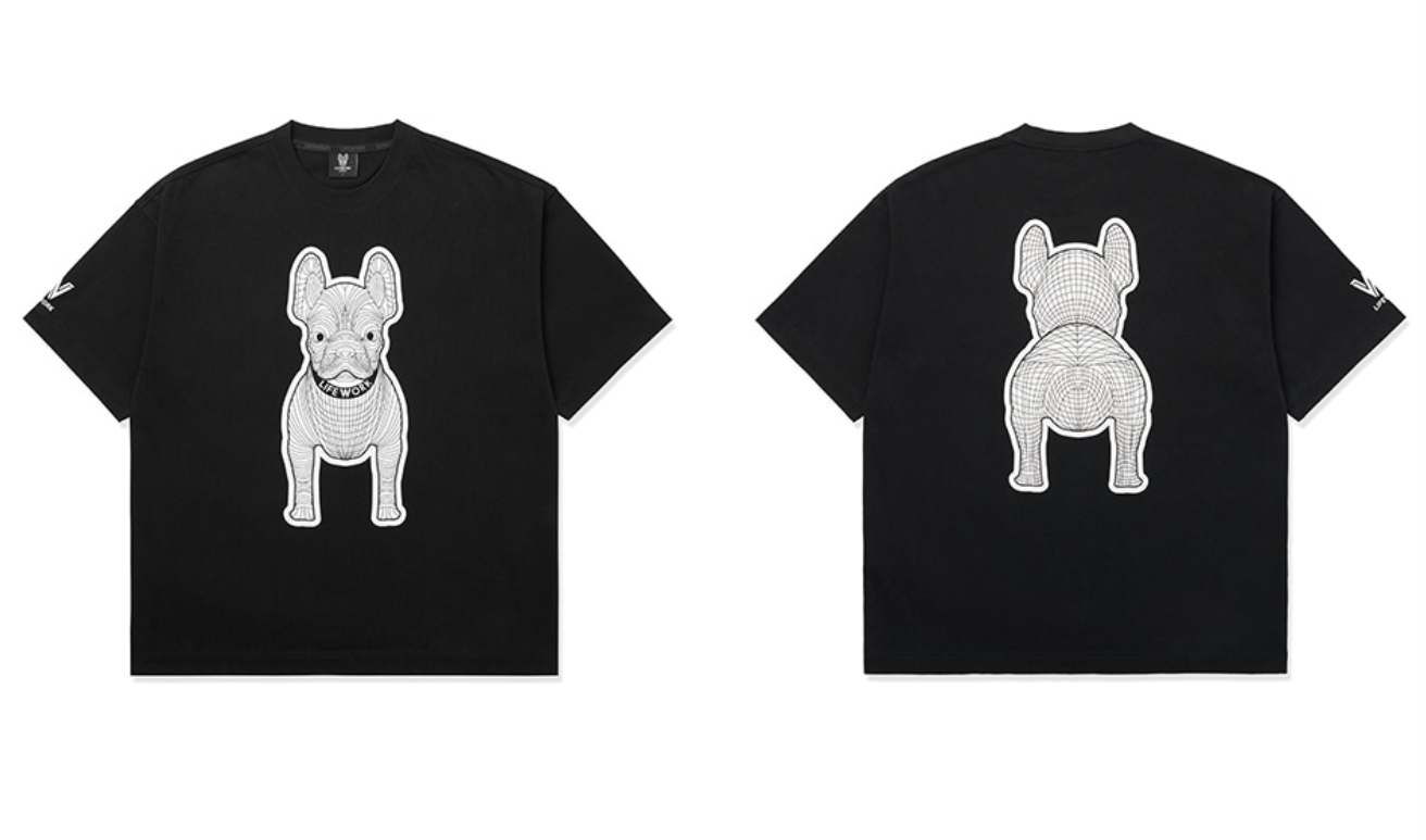 韓國 Lifework Public Silk Radok Print Short Sleeve T-Shirt【SC134】