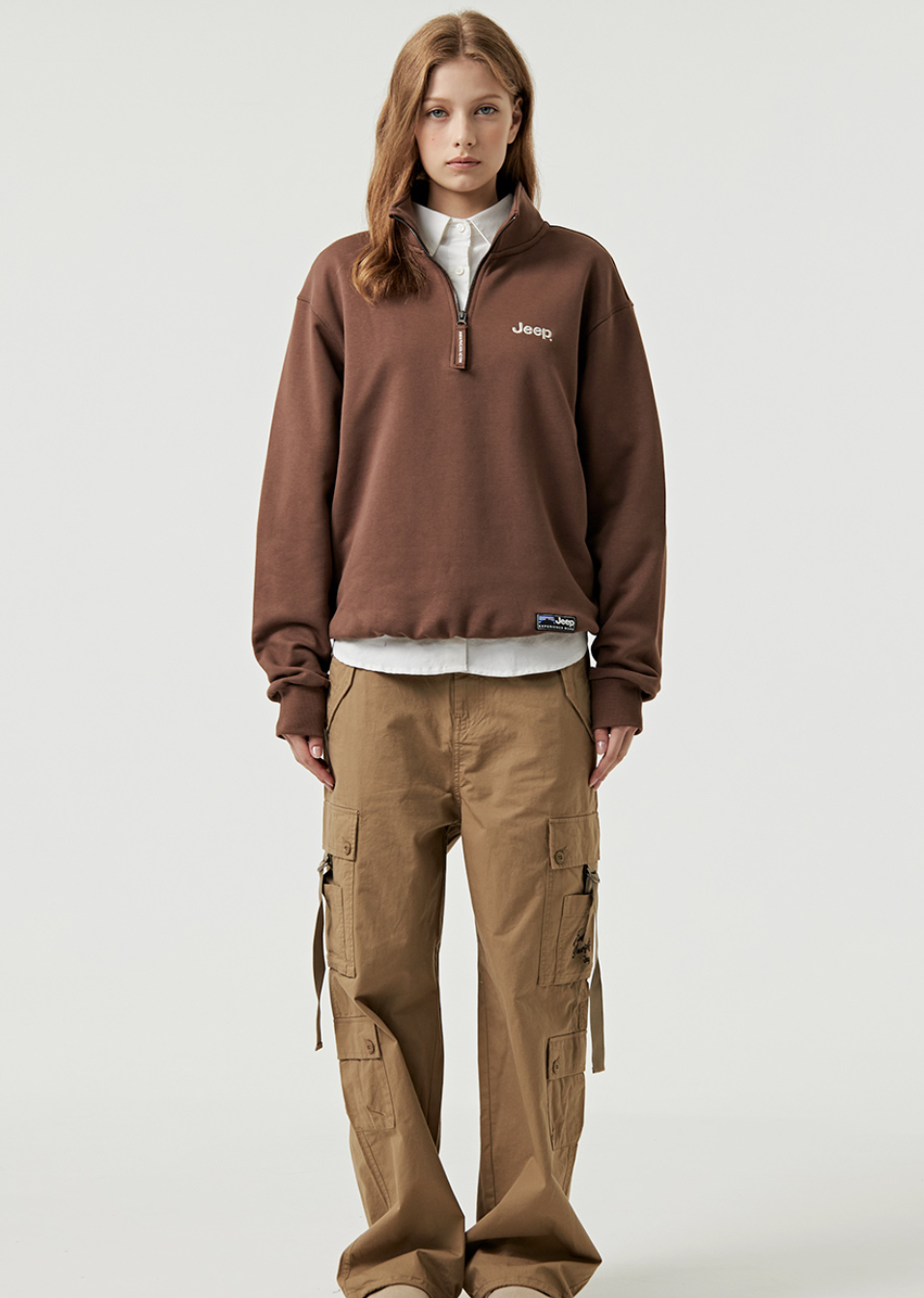 韓國 Jeep M Logo Half Zip Up【JP012】