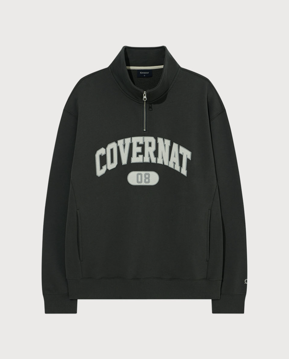 韓國 Covernat Arch Logo Half Zip-up Sweatshirt【CO109】