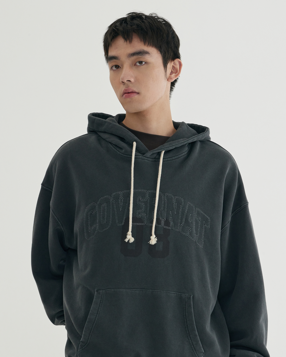 韓國 Covernat Arch Logo Pigment Graphic Hoodie【CO122】