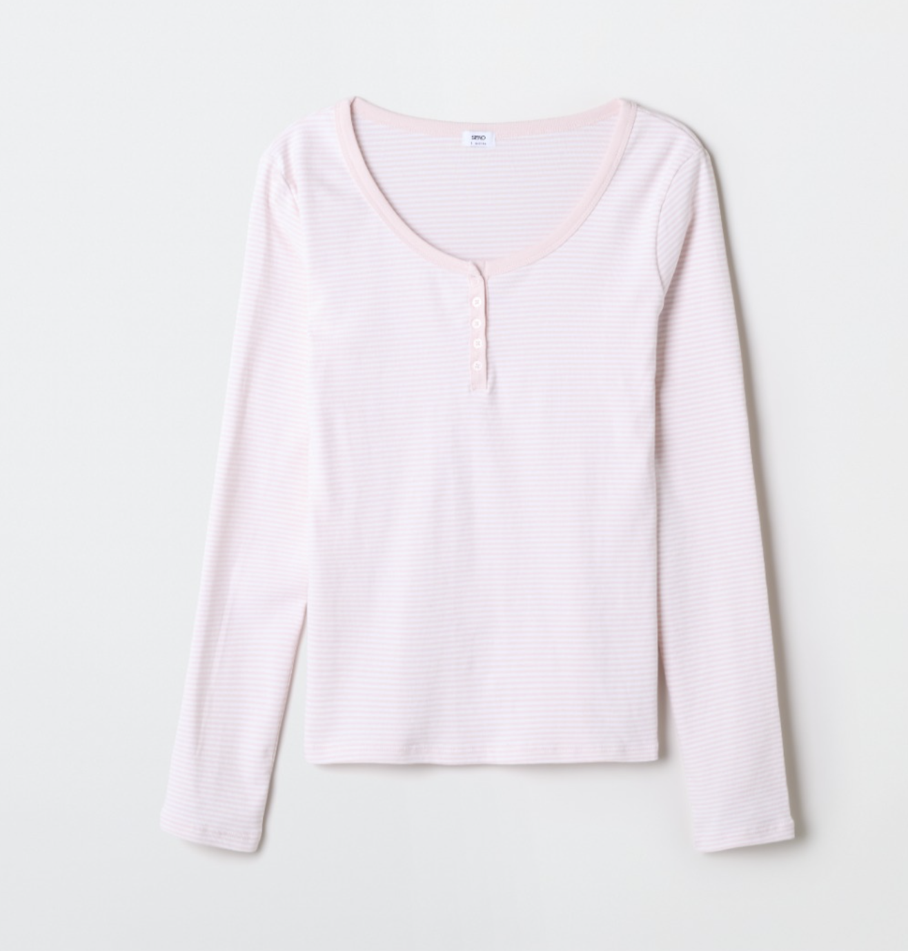 韓國 SPAO Henley Neck Long Sleeve T-Shirt【SP342】