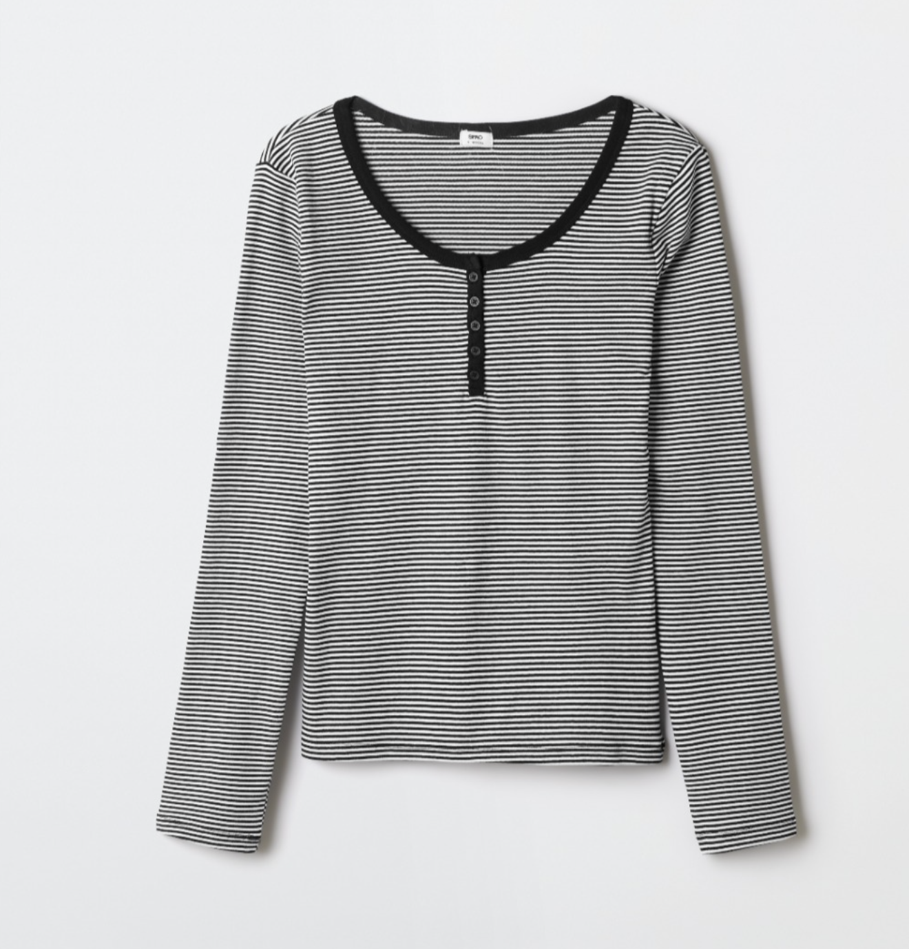 韓國 SPAO Henley Neck Long Sleeve T-Shirt【SP342】
