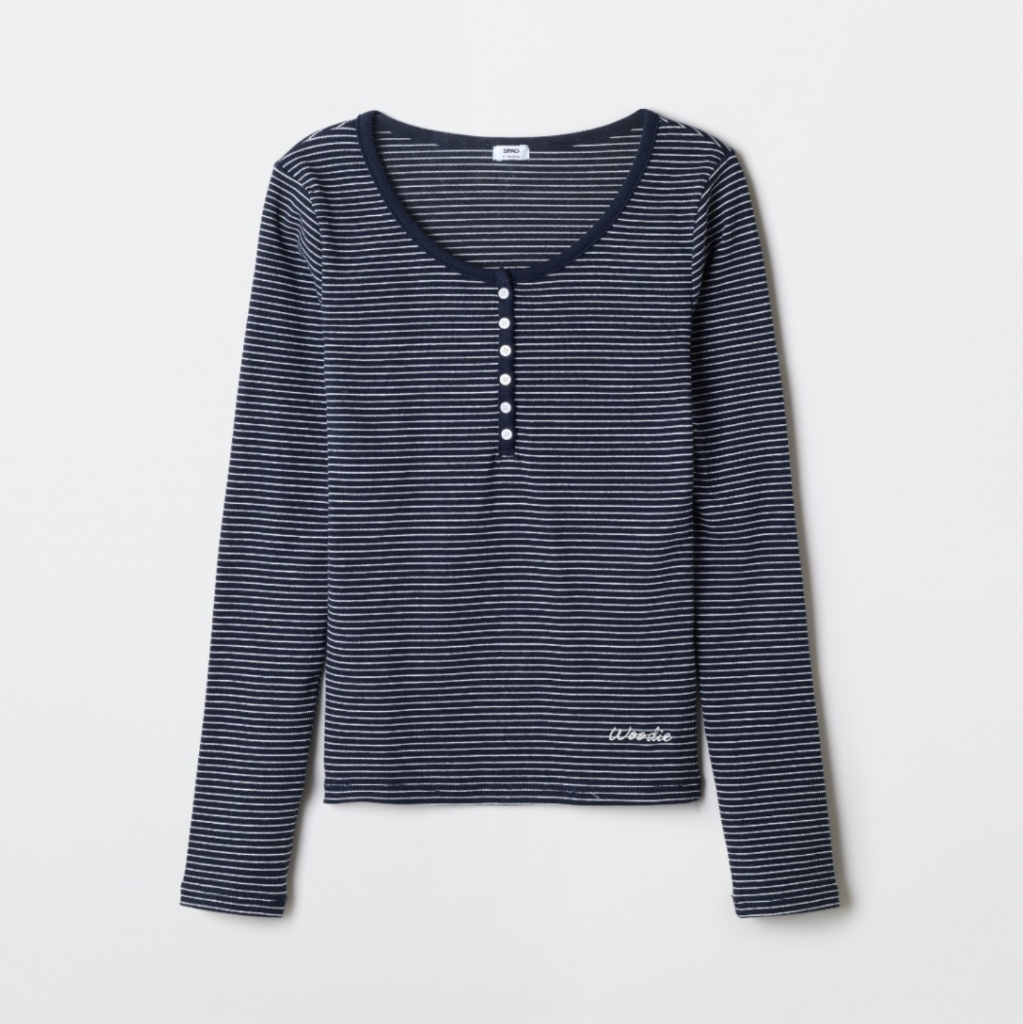 韓國 SPAO Henley Neck Long Sleeve T-Shirt【SP352】