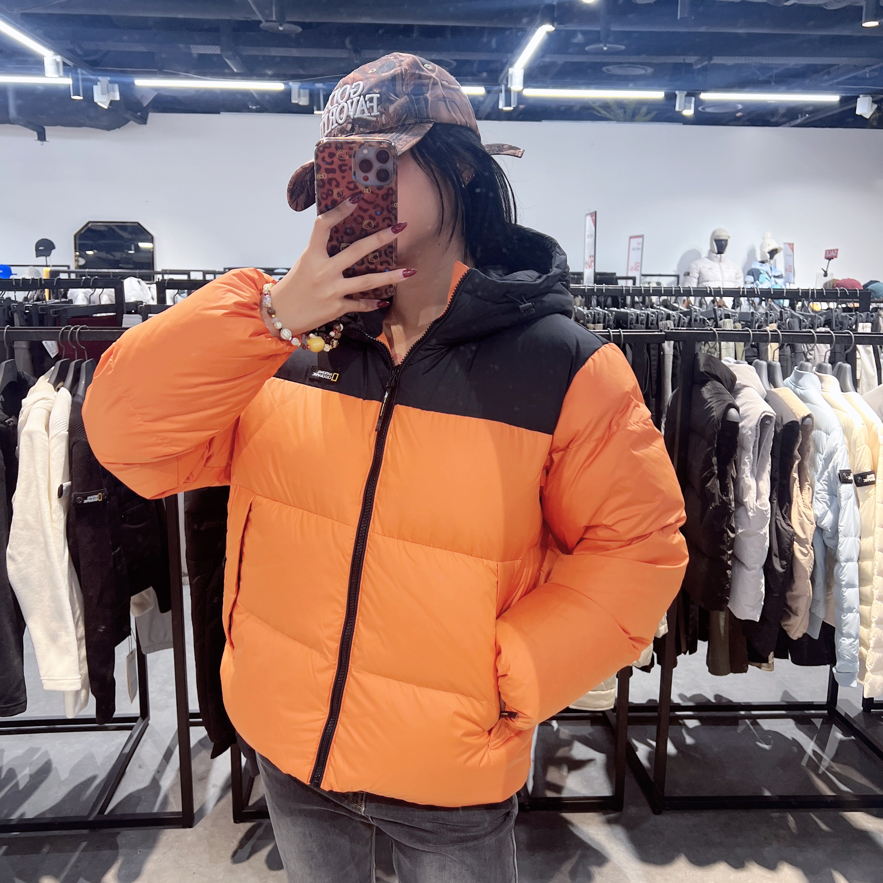 韓國 National Geographic Golden Mall Short-Length Goose Hoodie Down Jumper (鵝絨)【NG060】
