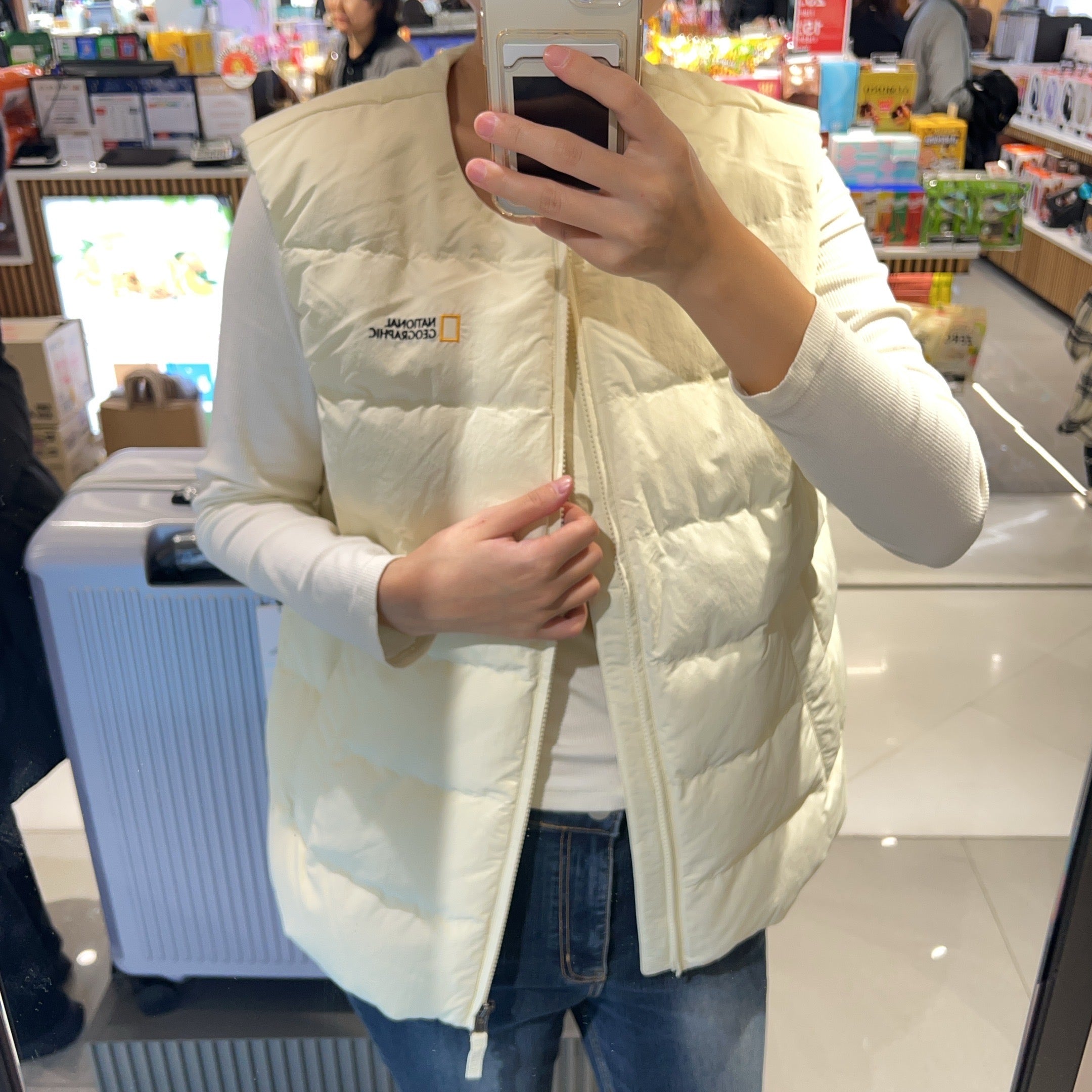 韓國 National Geographic 男女同款 HERON 輕量 羽絨背心 (鵝絨)【NG014】