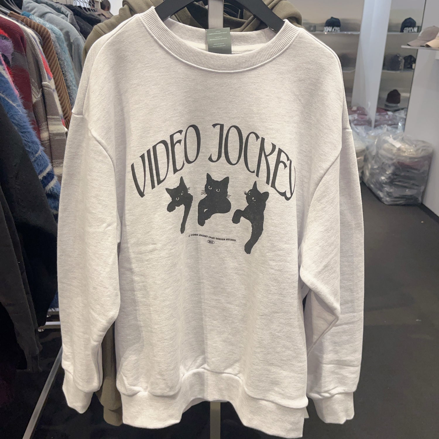 韓國 Video Jockey NYANG NYANG NYANG SWEAT SHIRTS【VJ001】 - STT Mall HK 靚太網購