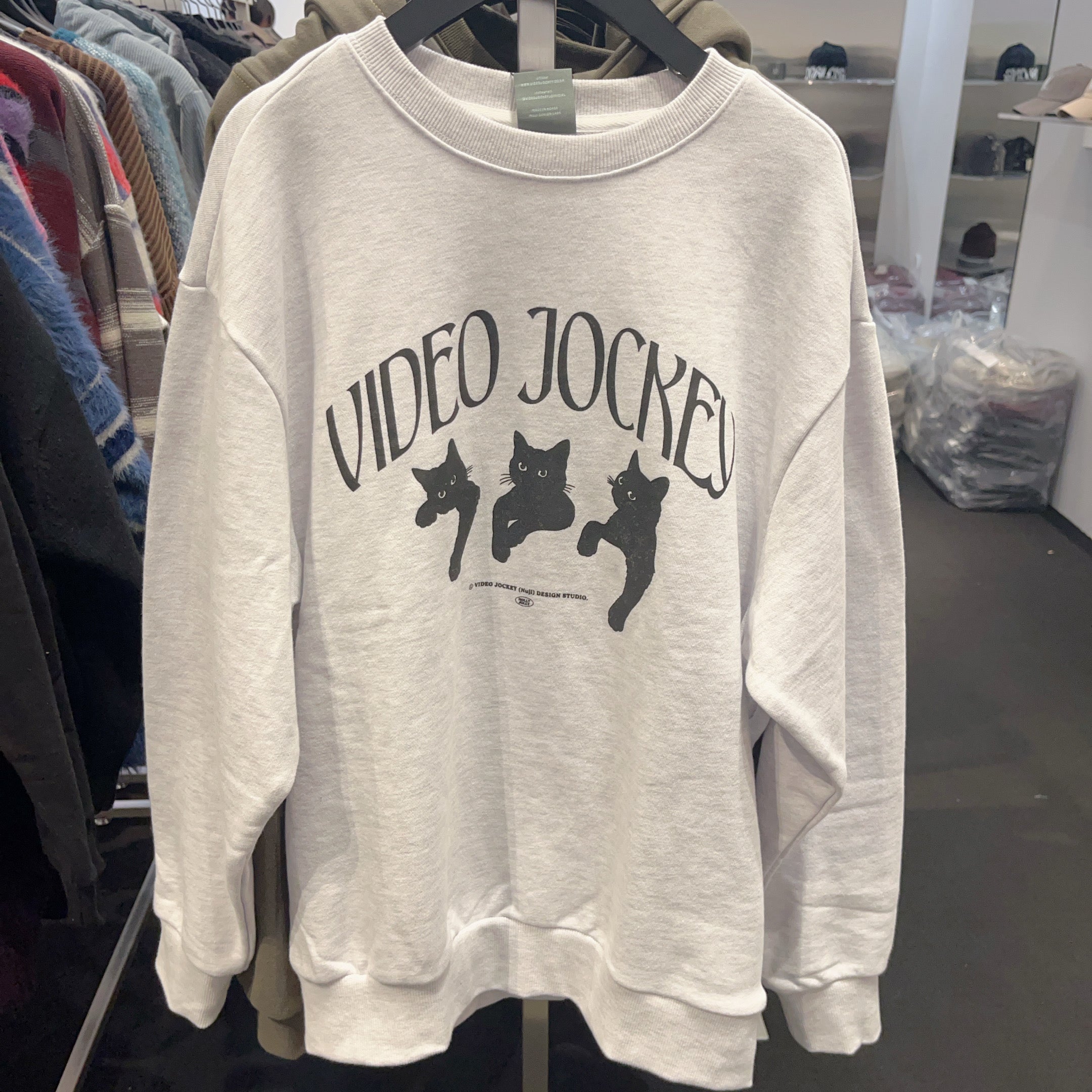韓國 Video Jockey NYANG NYANG NYANG SWEAT SHIRTS【VJ001】 - STT Mall HK 靚太網購