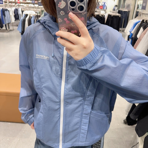 韓國 FILA Women's Lightweight Ripstop Hooded Windbreaker【FA324】