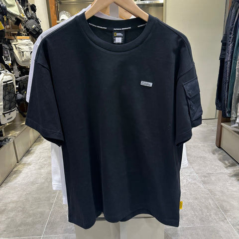 韓國 National Geographic Sleeve Pocket Semi-Overfit Short Sleeve T-Shirt【NG485】