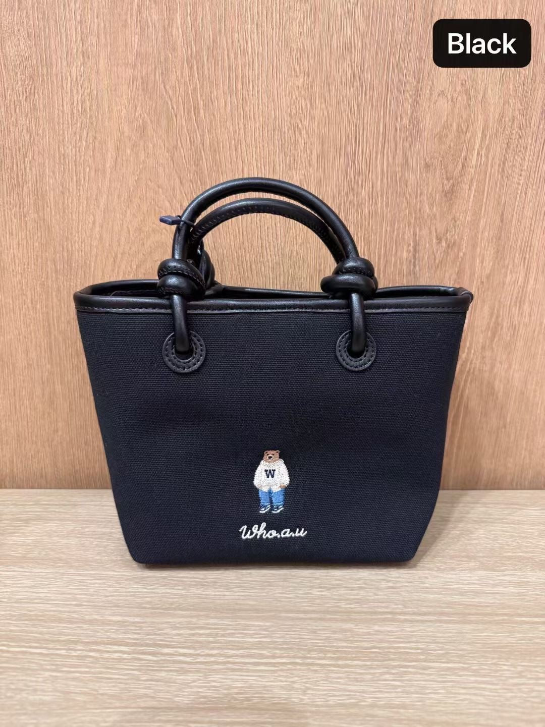 韓國 Who.A.U Canvas 2-way Tote Bag【WA210】