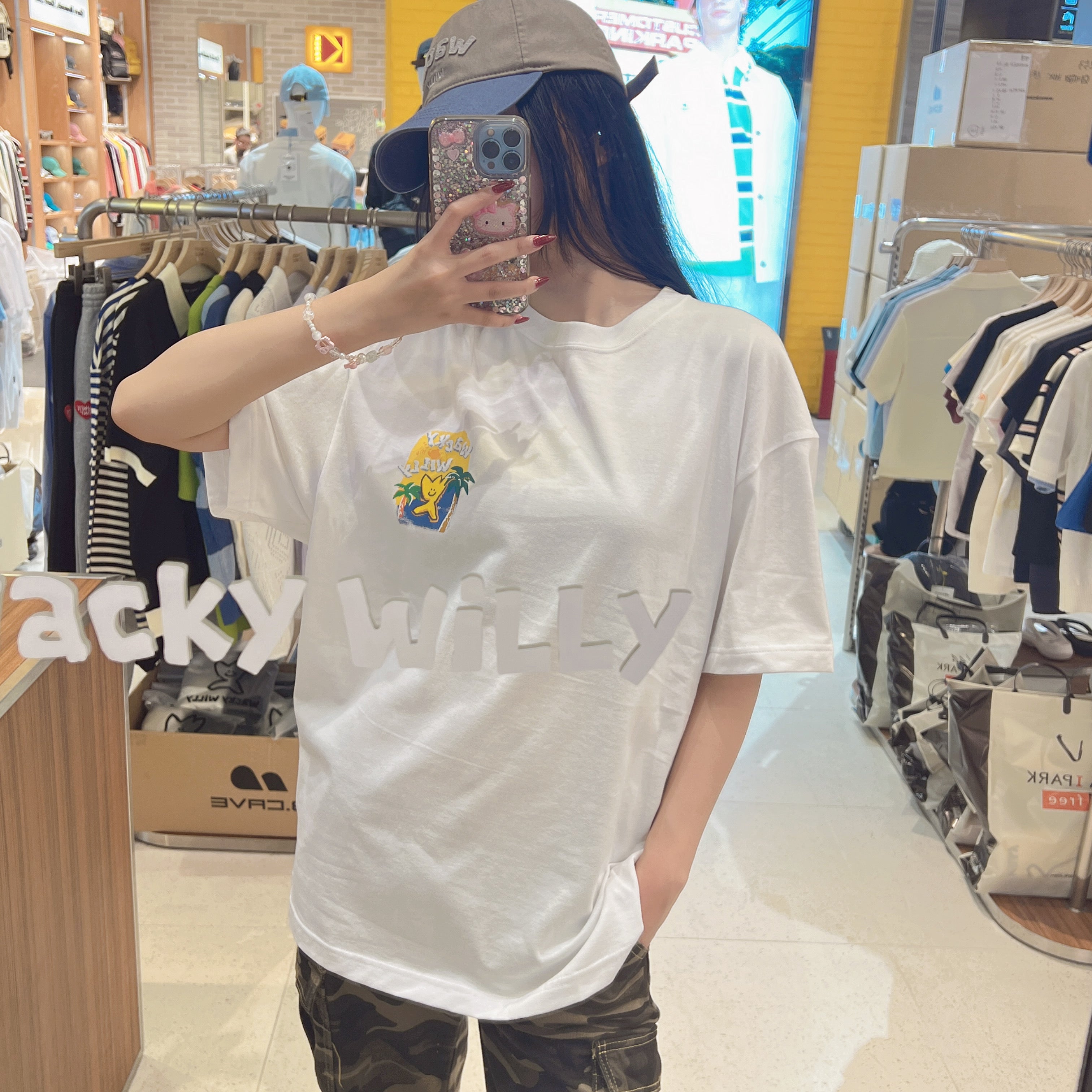 韓國 Wacky Willy Kiki Ocean Graphic Short Sleeve T-Shirt【WW230】