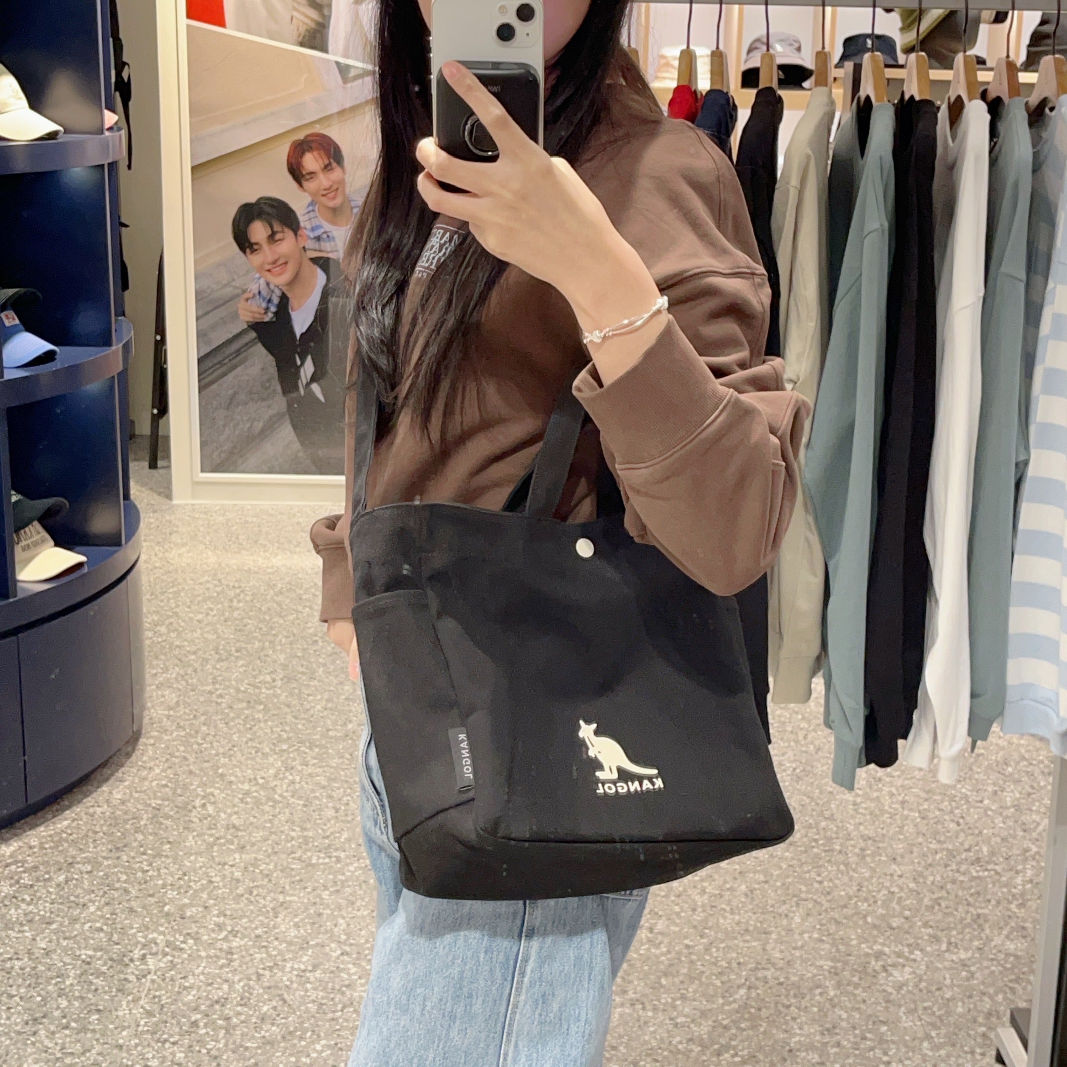韓國 KANGOL New Canvas Tote Bag Harper【KL038】