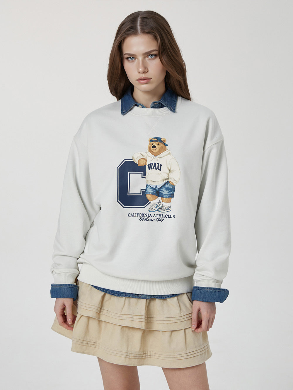 韓國 WhoAU Steve Photo Sweatshirt【WA295】