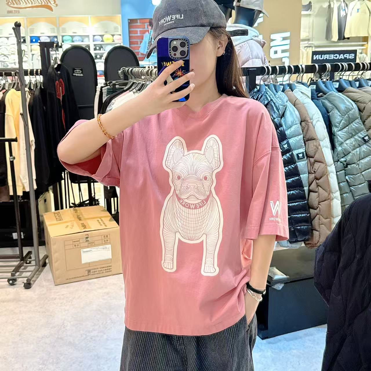 韓國 LifeWork Silk Radok Print Short Sleeve T-Shirt【LW041】