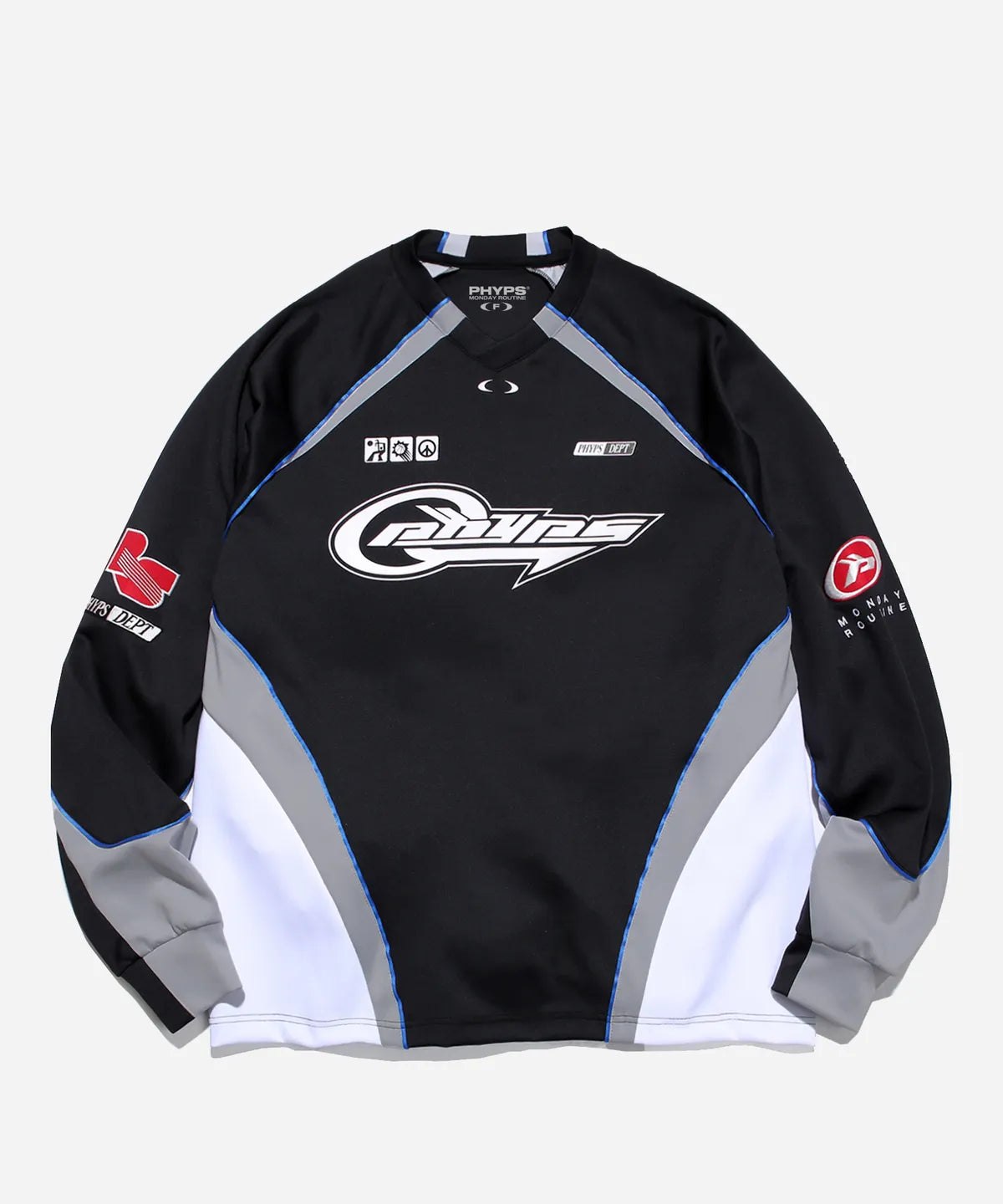 韓國 Phyps Mesh Motorcycle Raglan Long Sleeve【PS048】