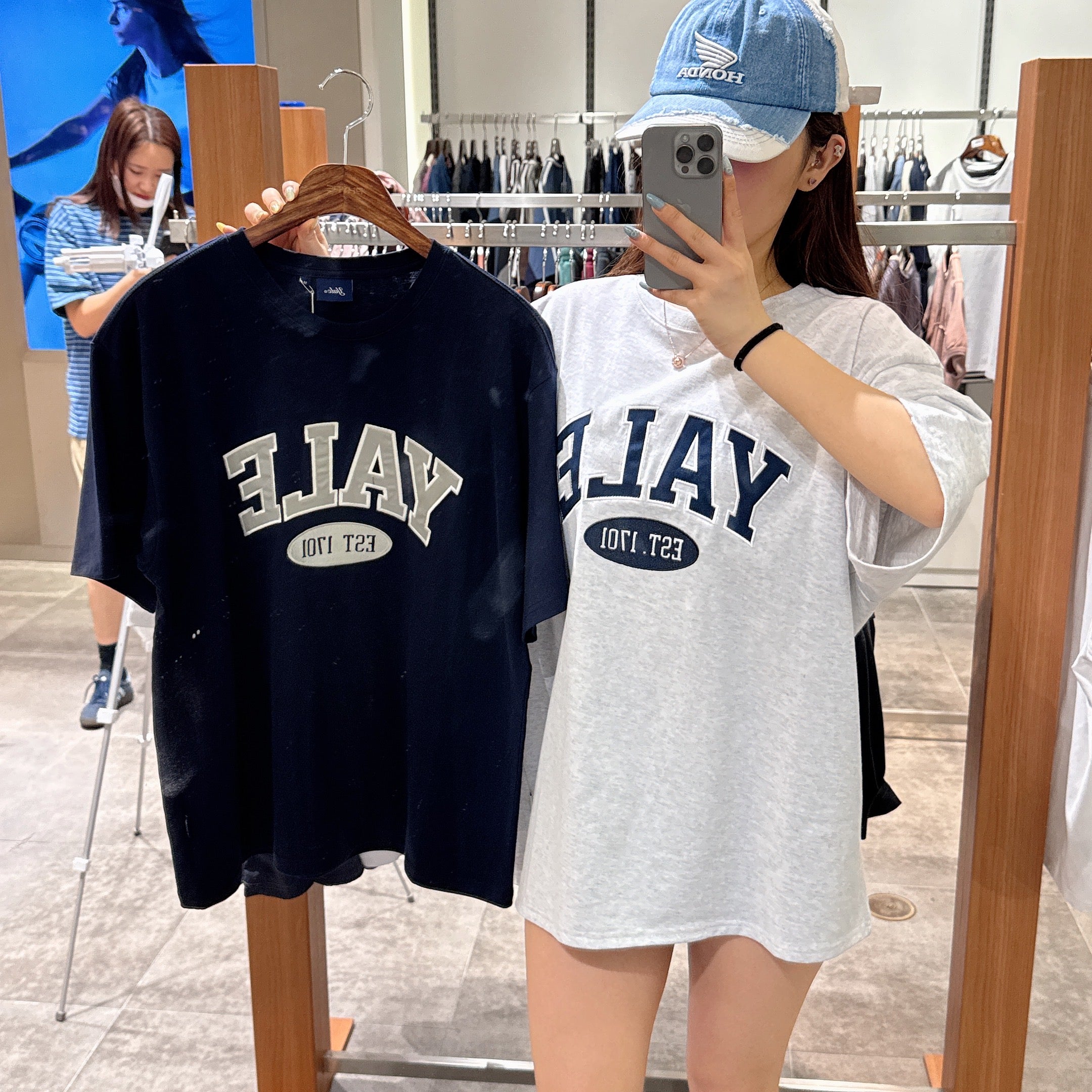 韓國 Yale Two-tone Arch T-shirt【YA006】