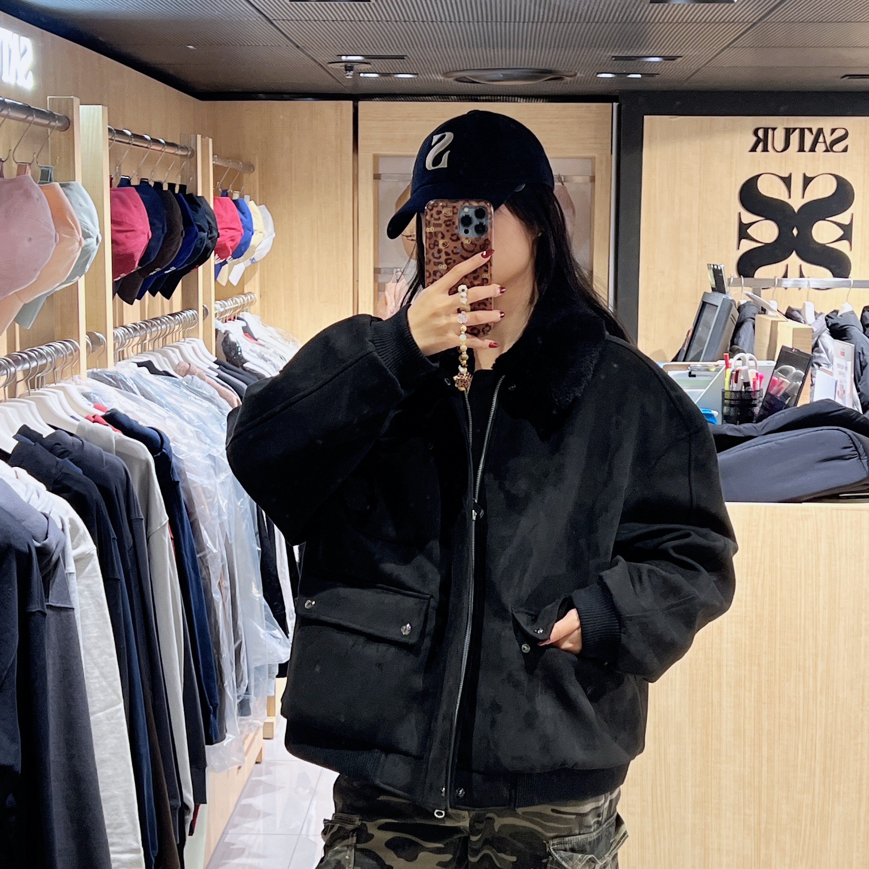 韓國 Satur Synthetic Suede Blouson Jumper【SR225】