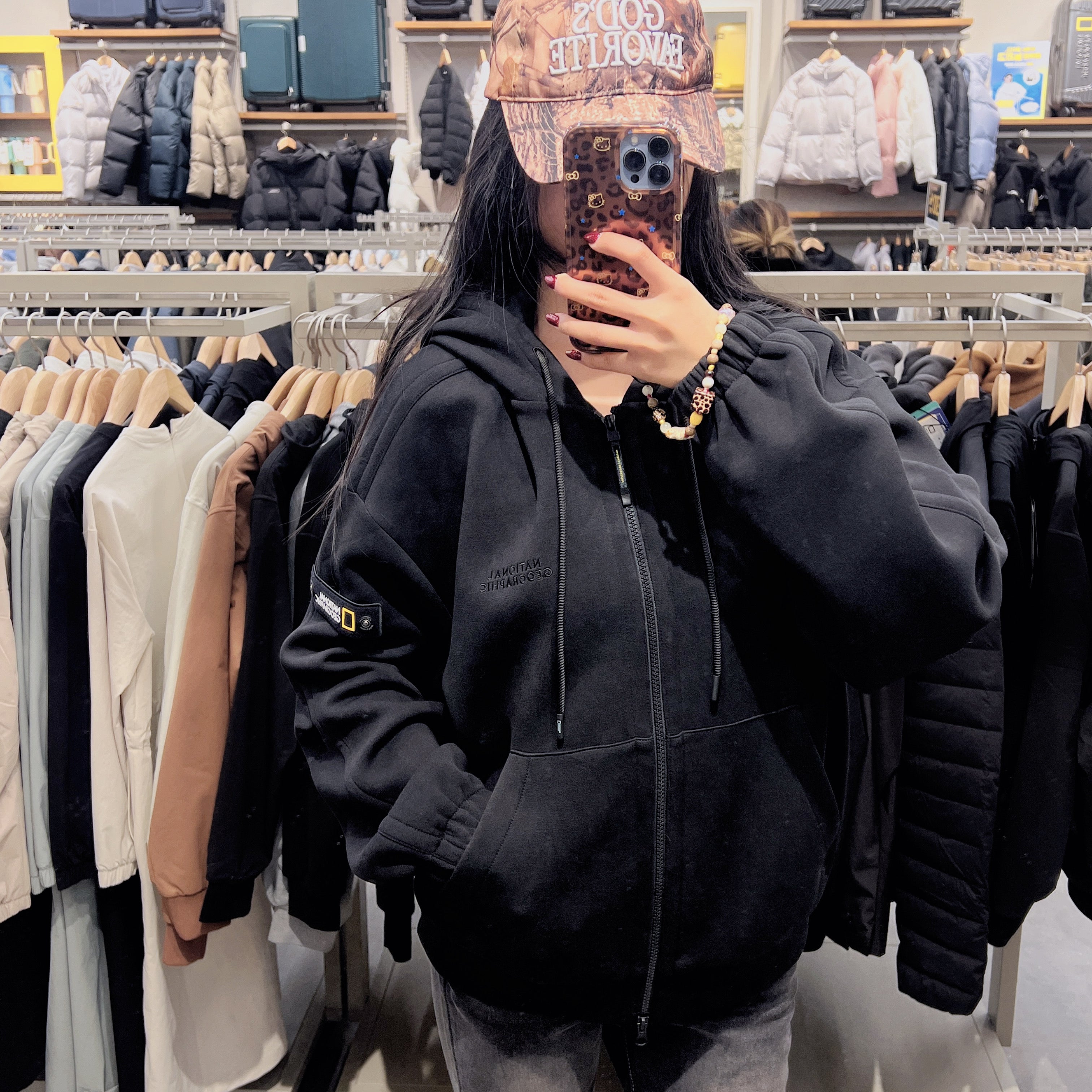 韓國 National Geographic Pita Overfit Hooded Full Zip-Up【NG218】