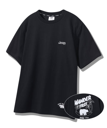 韓國 Jeep Wonderfree Bear Loose Fit T-Shirt【JP041】