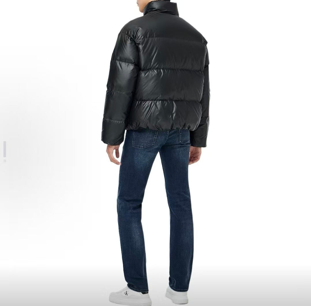 韓國 Calvin Klein Unisex Stand Collar Glossy Down Puffer Jacket【CK001】