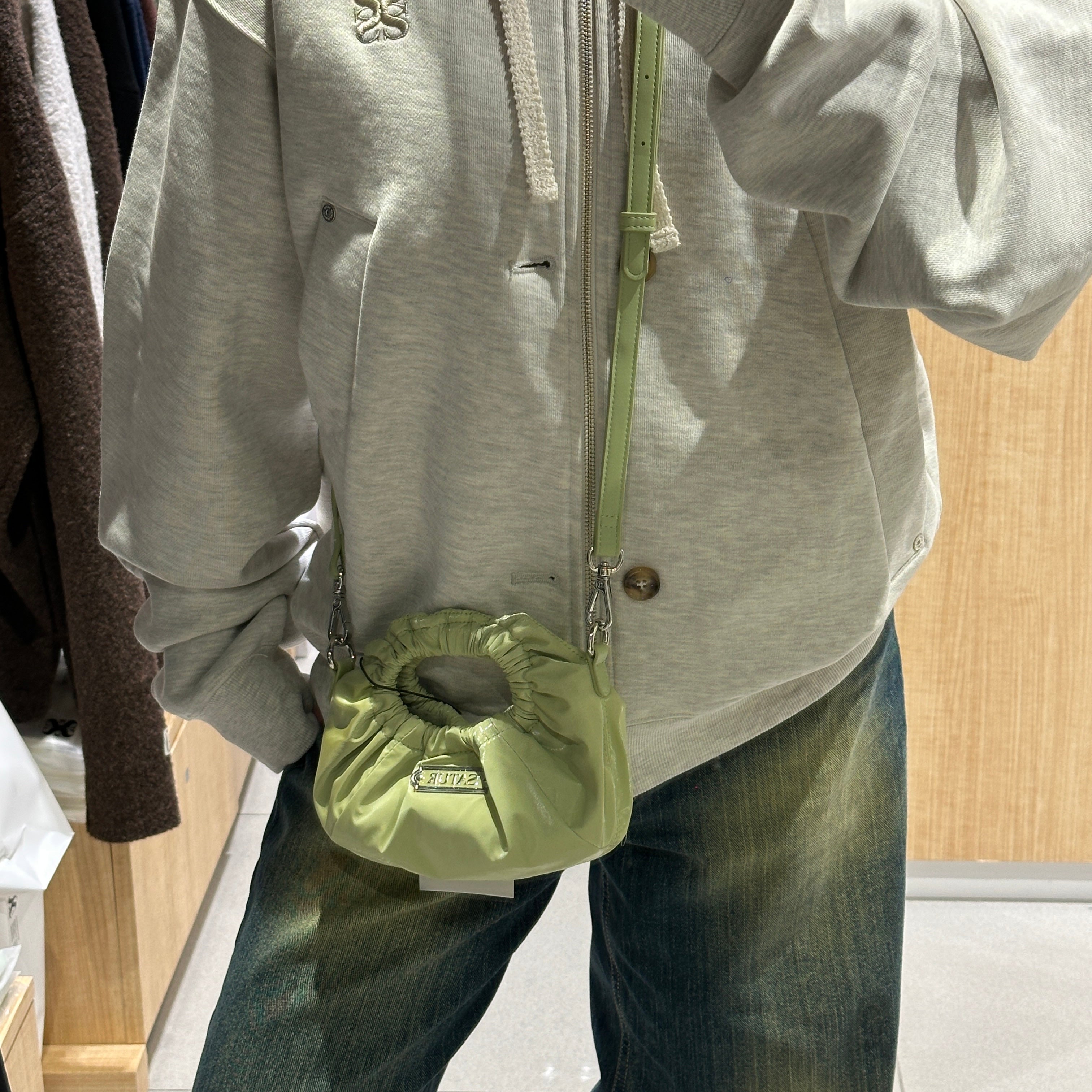 韓國 Satur Scrunchie Mini Tote & Cross Bag【SR034】