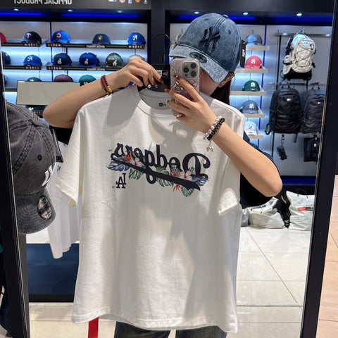 韓國 New Era LA Dodgers Flower Script T-shirt【NE088】