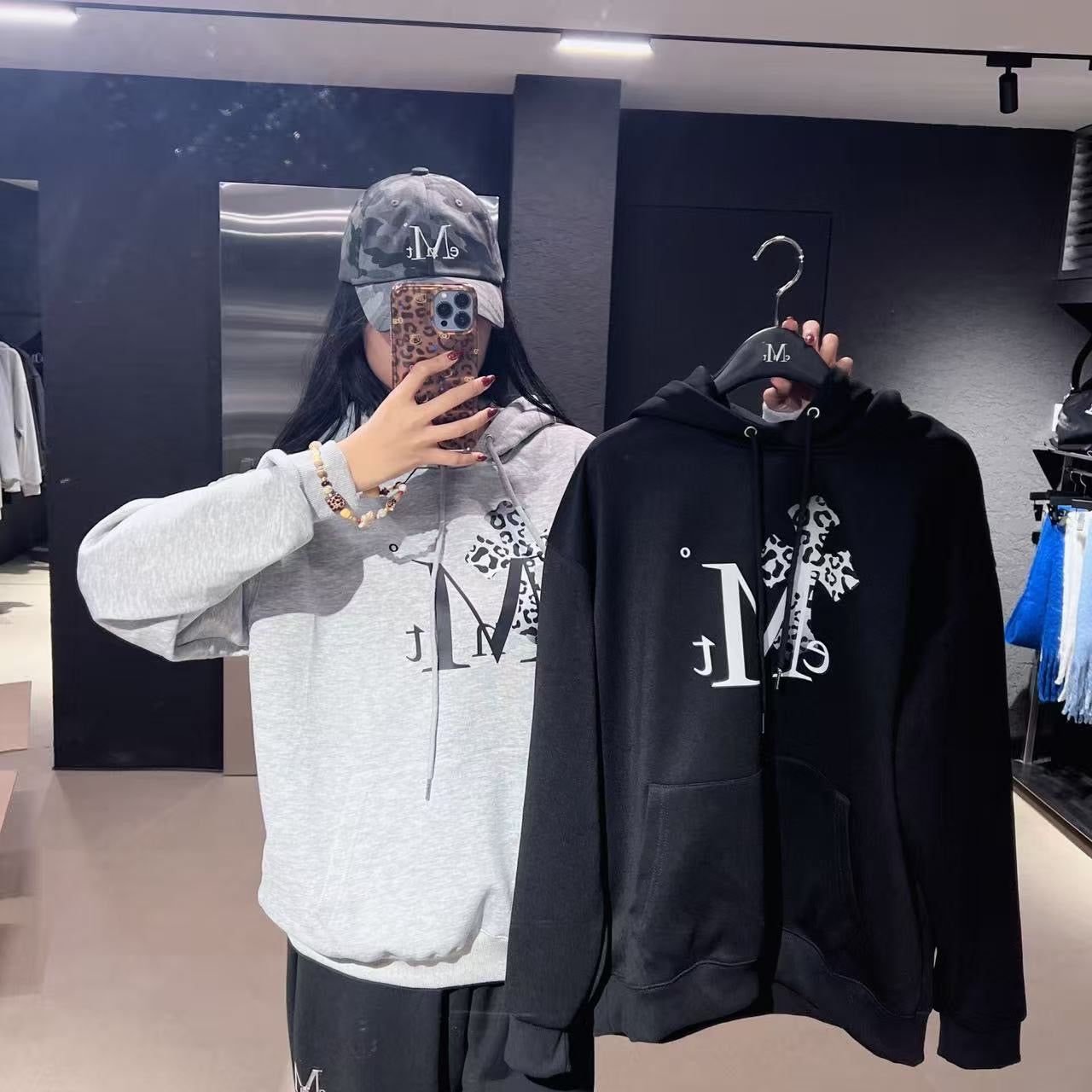 韓國 Mucent Sahara Leopard Cross Hood Tee【MU143】