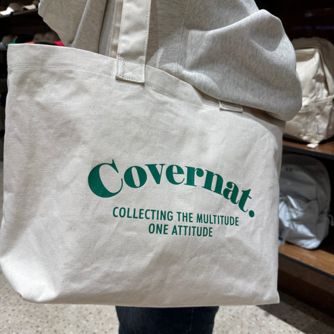 韓國 Covernat Fresh Serif Logo Canvas Bag【CO064】 - STT Mall HK 靚太網購