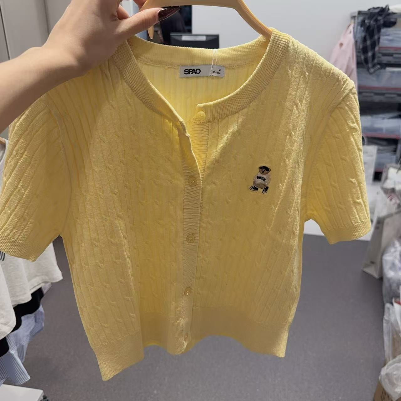 【現貨】韓國 SPAO Cable Crop Cardigan【SP085】