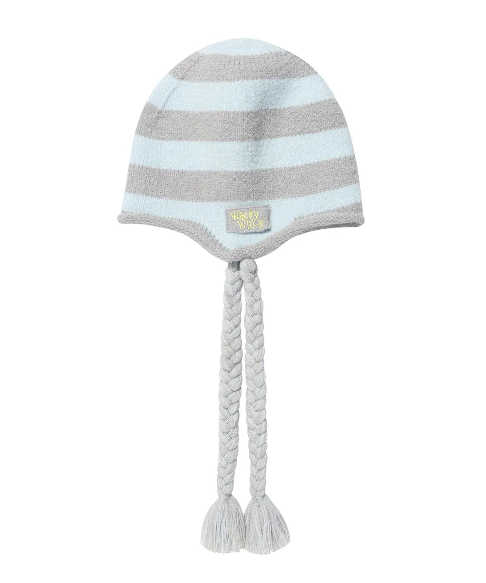 韓國 Wacky Willy Striped Tassel Beanie【WW076】