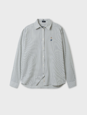韓國 Who.A.U Steve Loose Fit Striped Shirts【WA165】