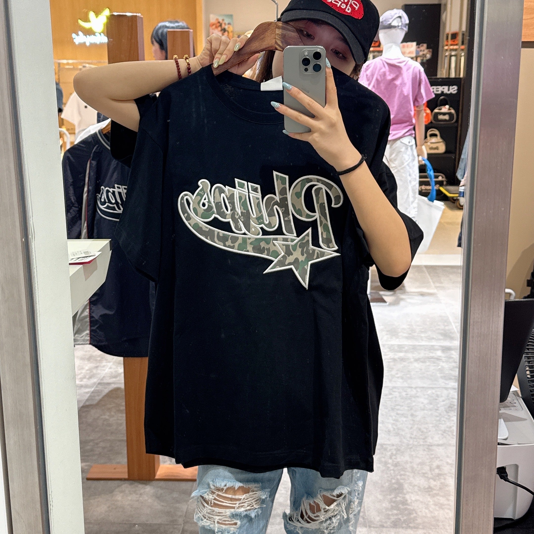 韓國 Phyps Check Startail Logo Short Sleeve T-shirt【PH030】
