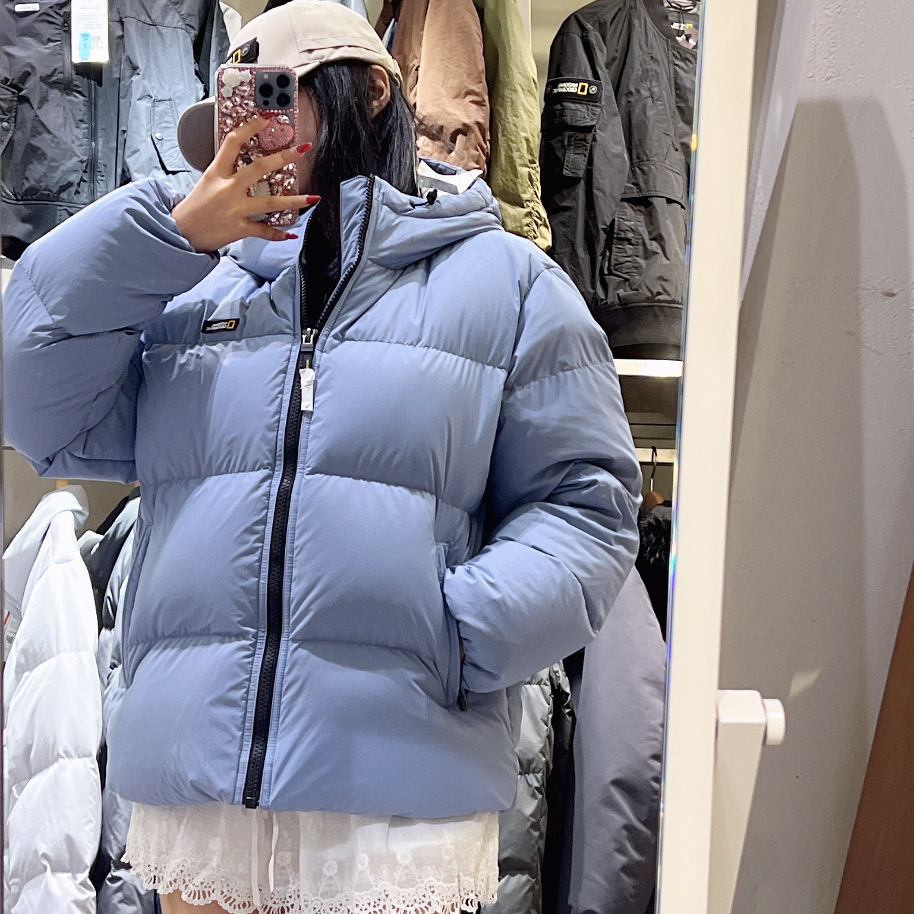 韓國 National Geographic Golden Mall Short Length Goose Hoodie Down Jumper鵝絨【NG819】